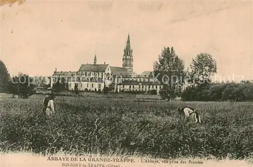 AK / Ansichtskarte Soligny la Trappe_61_Orne Abbaye de la Grande Trappe Vue prise des Prairies 