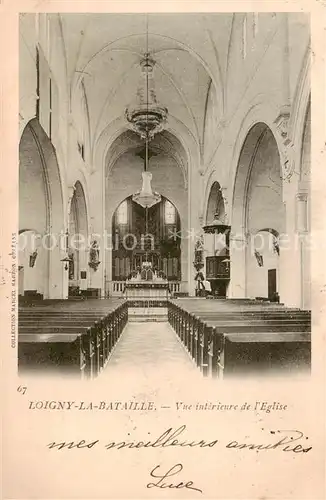 AK / Ansichtskarte Loigny la Bataille_28_Eure et Loir Vue interieure de l Eglise 