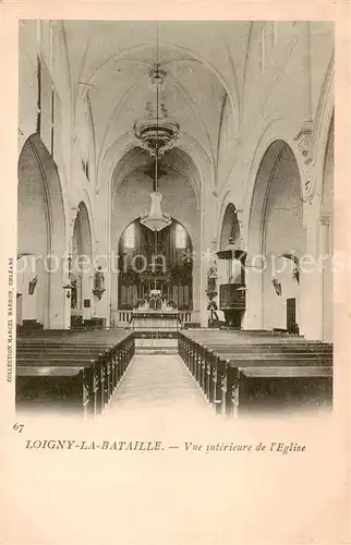 AK / Ansichtskarte Loigny la Bataille_28_Eure et Loir Vue interieure de l Eglise 