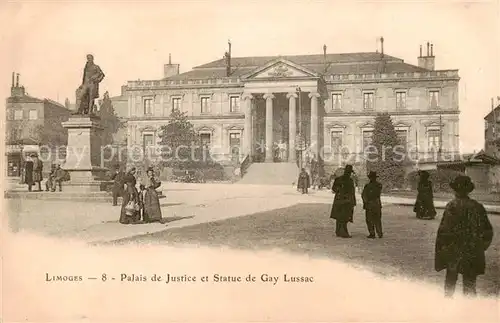 AK / Ansichtskarte Limoges_87 Palais de Justice et Statue de Gay Lussac 