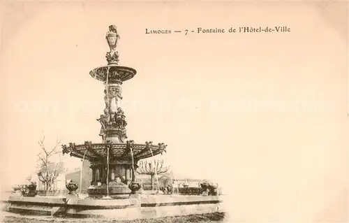 AK / Ansichtskarte Limoges_87 Fontaine de lHotel de Ville 