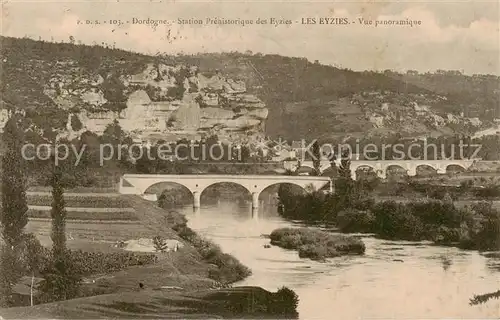 AK / Ansichtskarte Les_Eyzies de Tayac Sireuil_24_Dordogne Station Presistorique des Eyries Vue panoramique 