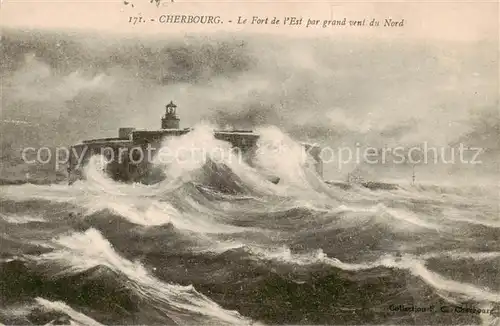 AK / Ansichtskarte Cherbourg_50 Le Fort de lEst par grand vent du Nord 