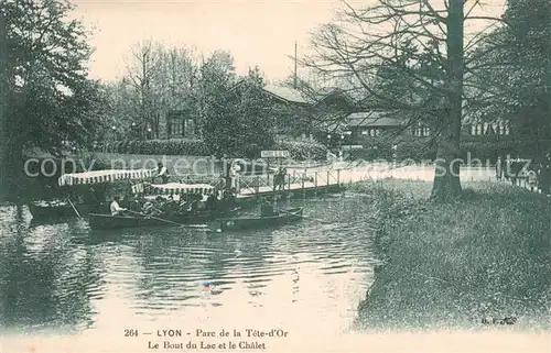 AK / Ansichtskarte Lyon_France Parc de la Tete dOr Le Bout du Lac et le Chalet Lyon France