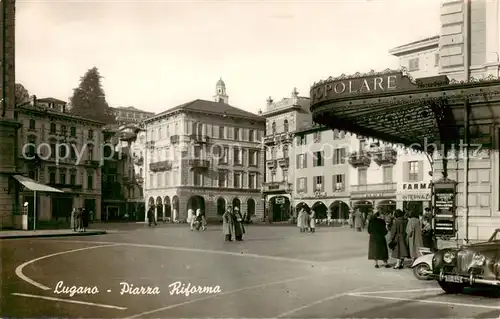 AK / Ansichtskarte Lugano_Lago_di_Lugano_TI Piazza Riforma 