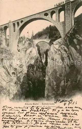 AK / Ansichtskarte Albulabahn_GR Solisbruecke 