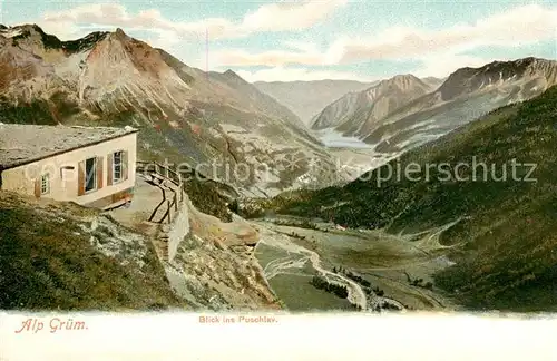AK / Ansichtskarte Alp_Gruem Blick ins Puschiev Alp_Gruem