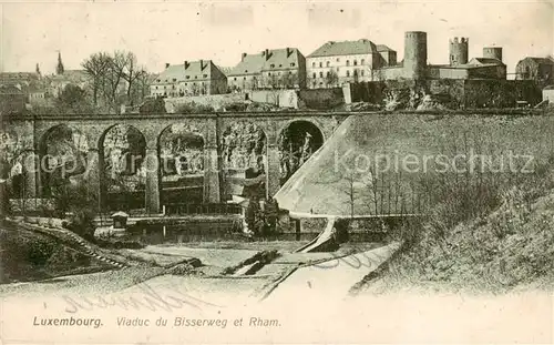 AK / Ansichtskarte 73824671 Luxembourg__Luxemburg Viaduc du Bisserweg et Rham 