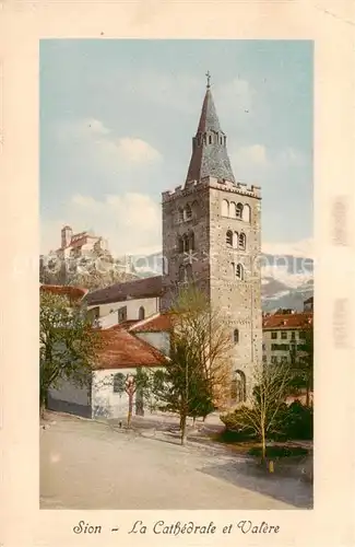 AK / Ansichtskarte Sion__Sitten_Seduno_VS La Cathedrale et Valere 