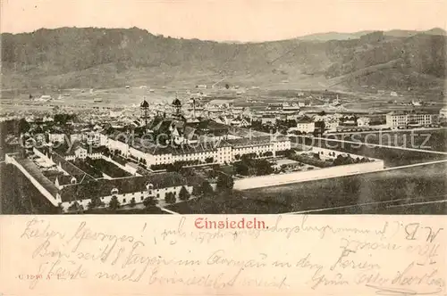 AK / Ansichtskarte Einsiedeln__SZ Kloster Panorama 