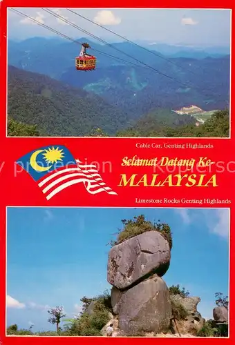 AK / Ansichtskarte Seilbahn_Cable Car_Telepherique Selamat Datang Ke Molaysia  