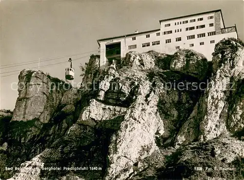 AK / Ansichtskarte Seilbahn_Cable Car_Telepherique Bad Reichenhall Gipfelstation Berghotel  