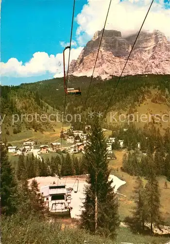AK / Ansichtskarte Sessellift_Chairlift_Telesiege Pecol di Zordo Alto Monte Pelmo  