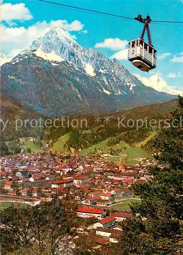 AK / Ansichtskarte Seilbahn_Cable Car_Telepherique Mittenwald Wetterstein 