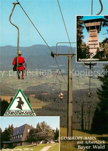 AK / Ansichtskarte Sessellift_Chairlift_Telesiege Triefenried March Basyer. Wald Geisskopf 