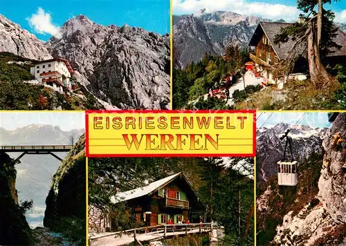 AK / Ansichtskarte Seilbahn_Cable Car_Telepherique Werfen Eisriesenwelt Tennengebirge 