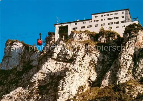 AK / Ansichtskarte Seilbahn_Cable Car_Telepherique Berghotel Predigtstuhl Gipfelstation  