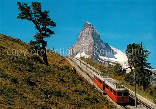 AK / Ansichtskarte Zahnradbahn Schweiz Zermatt Gornergrat 