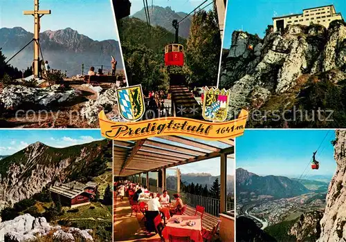 AK / Ansichtskarte Seilbahn_Cable Car_Telepherique Predigtstuhlbahn Bad Reichenhall Berghotel  