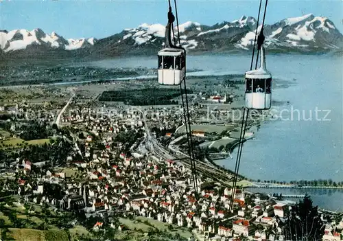 AK / Ansichtskarte Seilbahn_Cable Car_Telepherique Bregenz am Bodensee Pfaendelbahn Schweizer Berge 