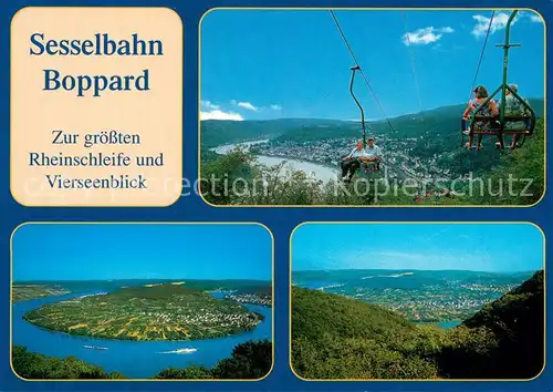AK / Ansichtskarte Sessellift_Chairlift_Telesiege Boppard Chairlift 