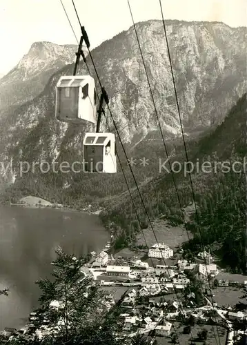 AK / Ansichtskarte Seilbahn_Cable Car_Telepherique Hallstatt Ob.Oe.Salzbergbahn Krippenstein 