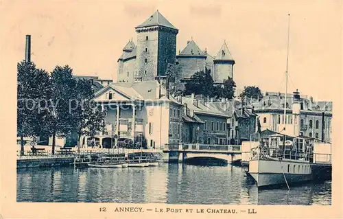 AK / Ansichtskarte Annecy_74_Haute Savoie Le port et le chateau 