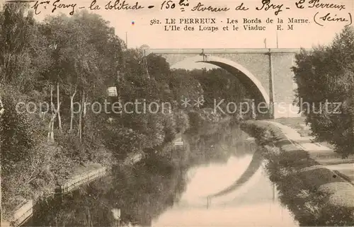 AK / Ansichtskarte Le_Perreux sur Marne_94 Les bords de la Marne Ile des Loups et le viaduc 