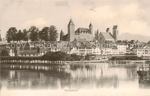 AK / Ansichtskarte Rapperswil_ Jona_Rapperswyl_Zuerichsee_SG Panorama mit Schloss 