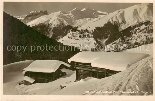 AK / Ansichtskarte Clavadel_Davos_GR Alphuetten Panorama 