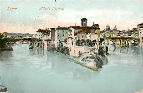 AK / Ansichtskarte Roma__Rom_IT Isola Tiberina 