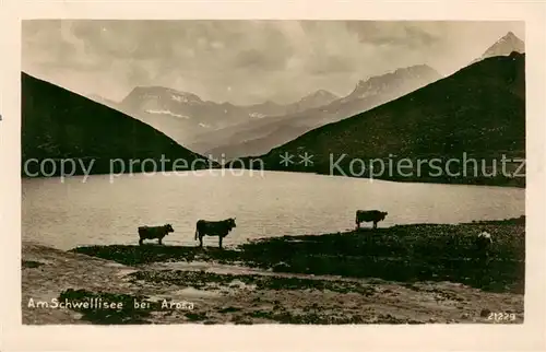 AK / Ansichtskarte Arosa_GR Am Schwellisee Militaerpost Arosa_GR