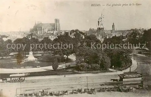 AK / Ansichtskarte Reims_51 Vue generale prise de la Gare 