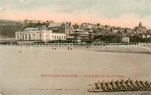 AK / Ansichtskarte Boulogne sur Mer_62 Le Casino vu de la Plage