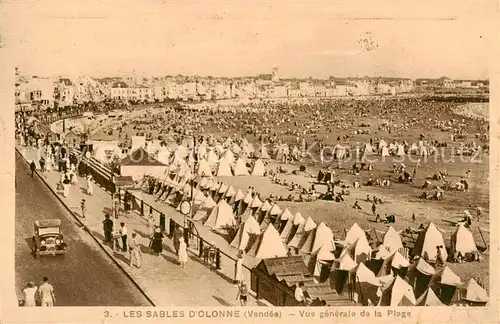 AK / Ansichtskarte Les_Sables d_Olonne_85 Vue generale de la Plage 