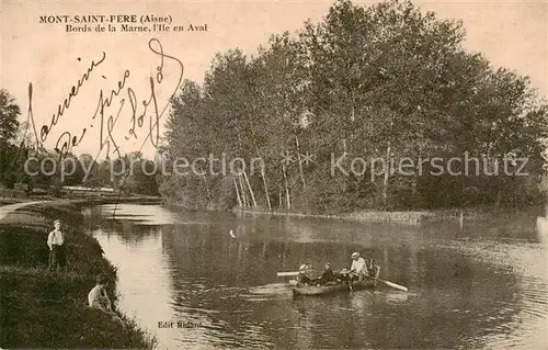 AK / Ansichtskarte Mont Saint Pere_02_Aisne Bords de la Marne lIle en Aval 