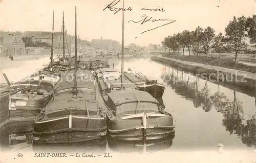 AK / Ansichtskarte Saint Omer_Pas de Calais Le Canal Saint Omer_Pas de Calais
