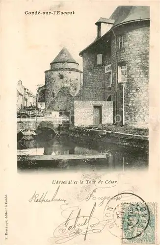 AK / Ansichtskarte Conde sur l_Escaut_59_Nord Arsenal et la Tour de Cesar 