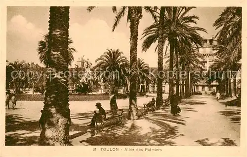 AK / Ansichtskarte Toulon_ sur Mer_83_Var Allee des Palmiers 