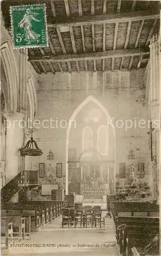 AK / Ansichtskarte Mont Notre Dame_02_Aisne Interieur de l Eglise 