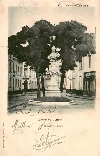 AK / Ansichtskarte Conde sur l_Escaut_59_Nord Monument Clairon 