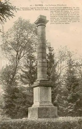 AK / Ansichtskarte Guines_62_Pas de Calais Le Colonne Blanchard 