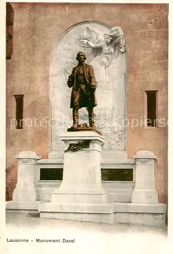 AK / Ansichtskarte Lausanne_VD Monument Davel Lausanne VD