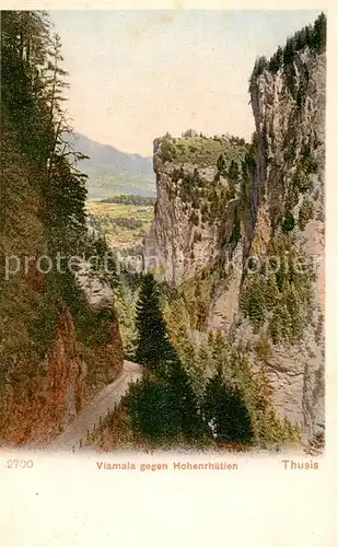 AK / Ansichtskarte Thusis_GR Viamala gegen Hochrhaetien 