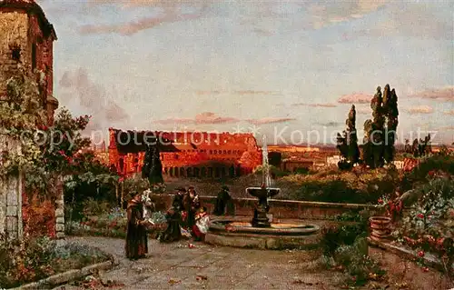 AK / Ansichtskarte 73825090 Rom__Roma_IT Blick vom Kloster St Bonaventura auf das Kolosseum 