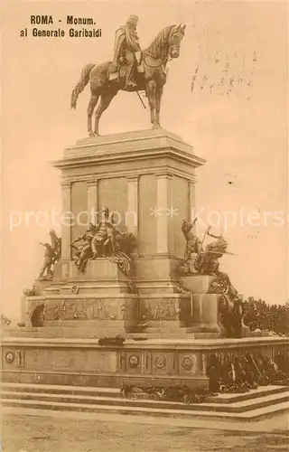 AK / Ansichtskarte 73825096 Roma__Rom_IT Monum al Generale Garibaldi 
