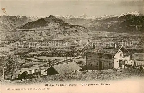 AK / Ansichtskarte Saleve_Le_Haute Savoie_74 Chaine du Mont Blanc Vue prise du Saleve 