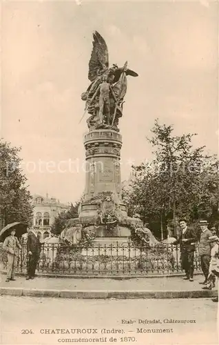 AK / Ansichtskarte Chateauroux_36_Indre Monument commemoratif de 1870 