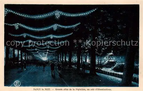 AK / Ansichtskarte Nancy_54 la nuit Grande allee de la Pepinieres un soir illuminations 
