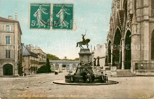 AK / Ansichtskarte Nancy_54 Place Saint Epvre Statue de Rene II 